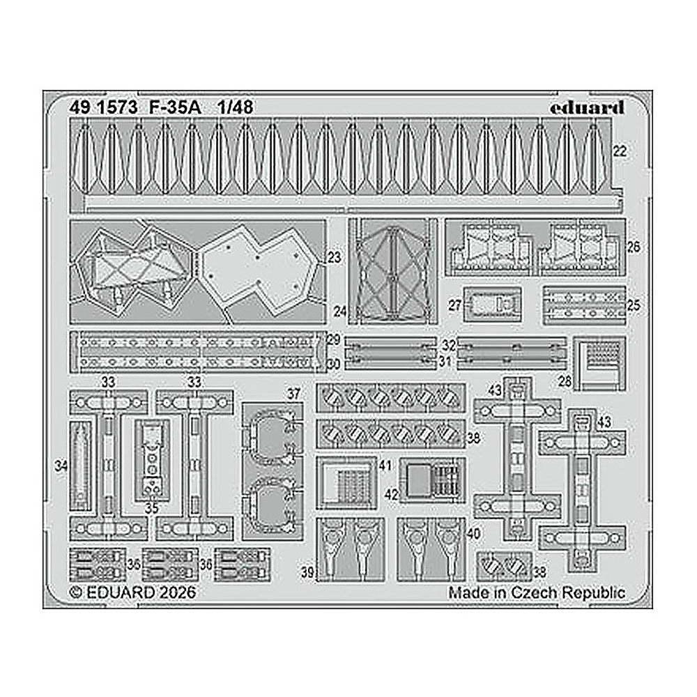 eduard 491573 1 48 photo etch f 35a for italeri