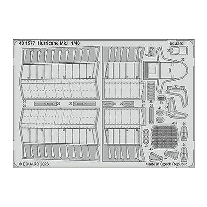 eduard 491577 1 48 photo etch hurricane mk i for arma hobby