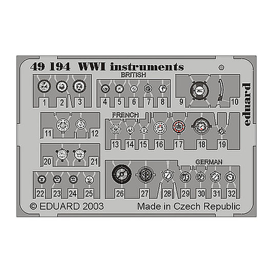 eduard 49194 1 48 wwi instruments