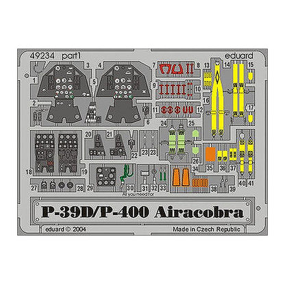 eduard 49234 1 48 p39d p 400 airacobra for edu pre painted