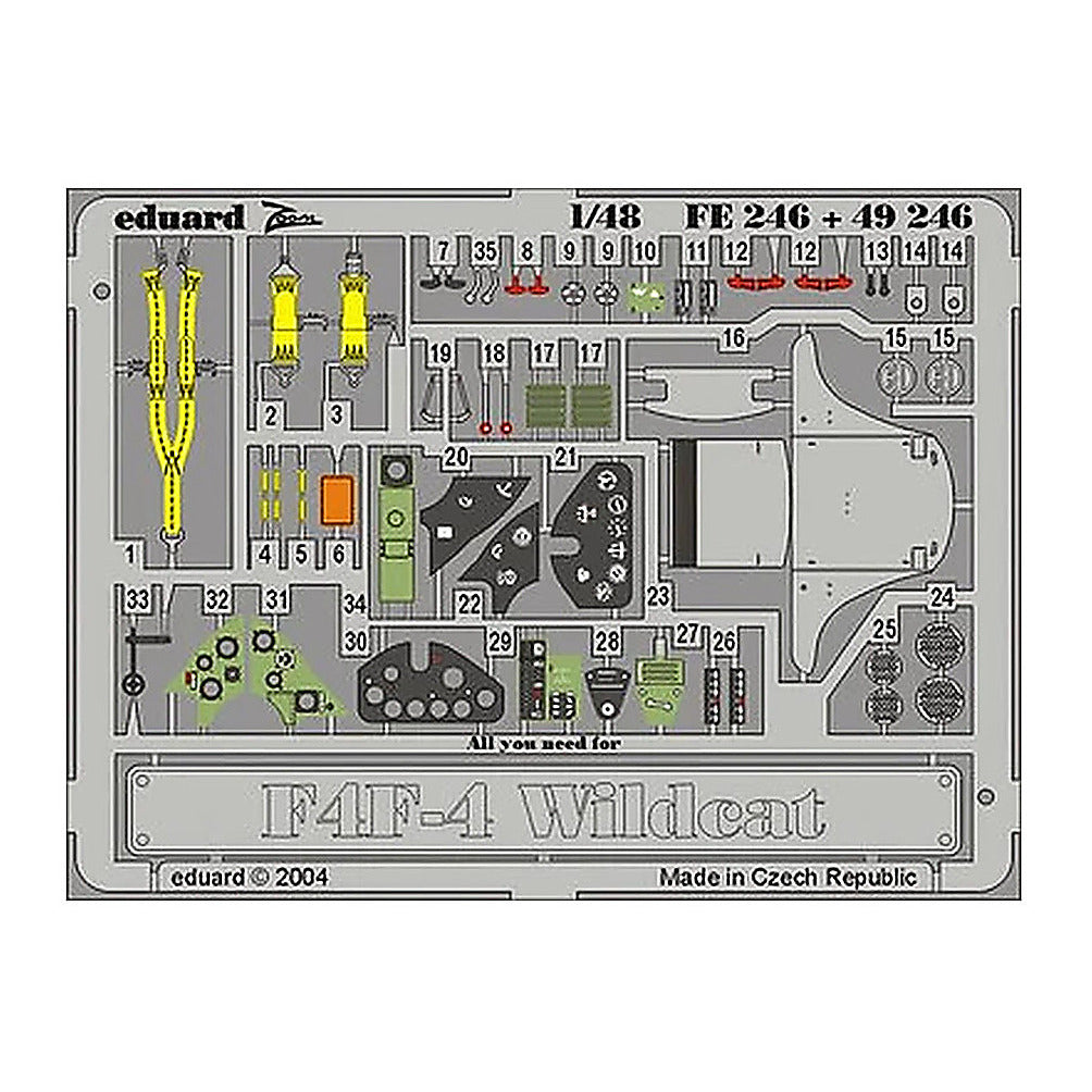 eduard 49246 1 48 f 4f 4 for tamiya pre painted