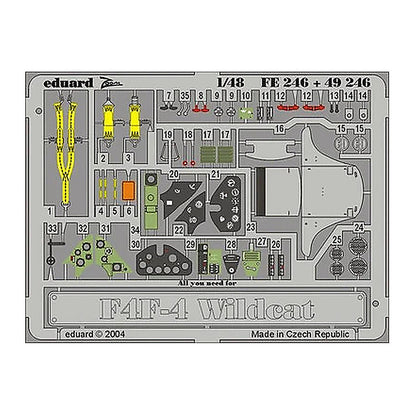 eduard 49246 1 48 f 4f 4 for tamiya pre painted