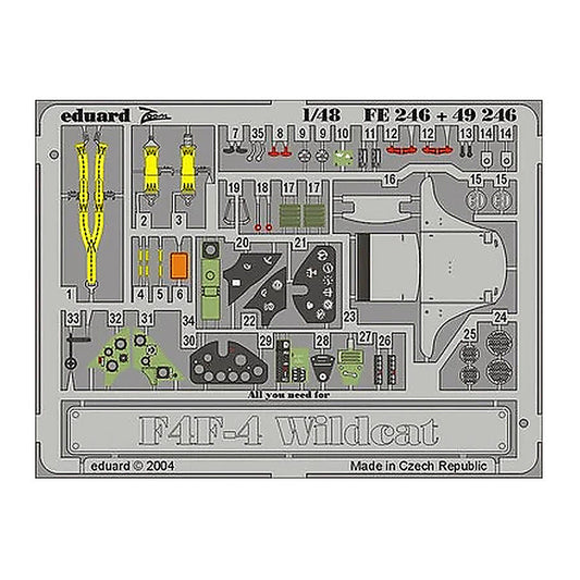 eduard 49246 1 48 f 4f 4 for tamiya pre painted