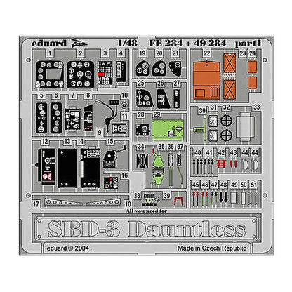 eduard 49284 1 48 for ate pre painted photo etch detail set