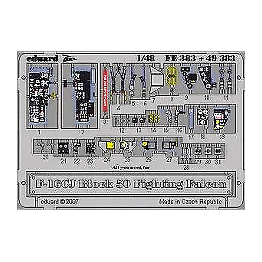 eduard 49383 1 48 f 16cj block 50 for tamiya pre painted