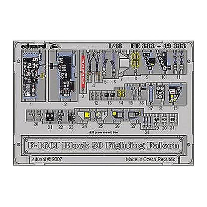 eduard 49383 1 48 f 16cj block 50 for tamiya pre painted