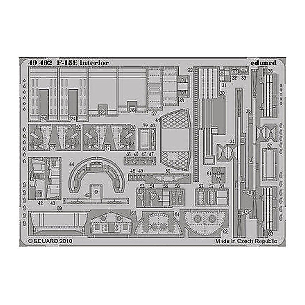eduard 49492 1 48 photo etch f 15e interior for academy 12215
