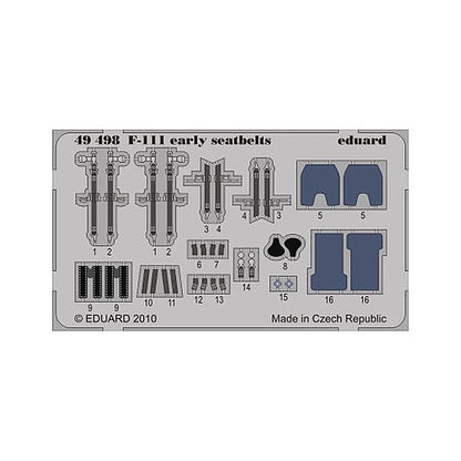 eduard 49498 1 48 f 111 aardvark early seatbelts for hobby boss