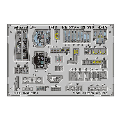 eduard 49579 1 48 photo etch a 4n for hasegawa