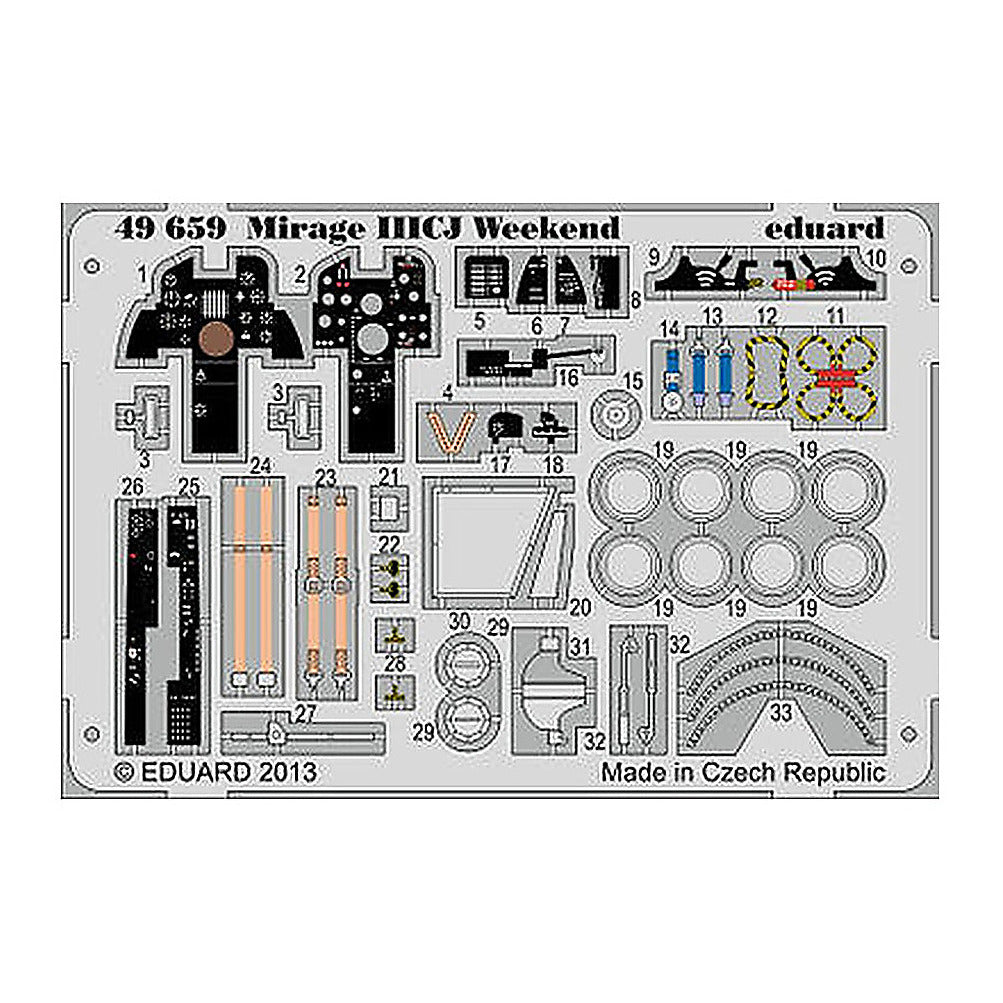 eduard 49659 1 48 mirage iii cj weekend for edu pre painted