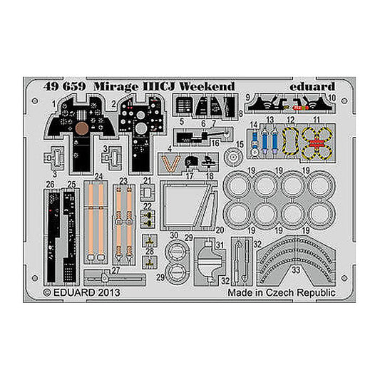 eduard 49659 1 48 mirage iii cj weekend for edu pre painted