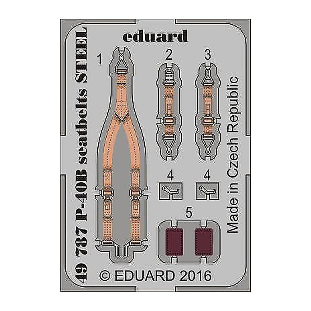 eduard 49787 1 48 seatbelts p 40b steel for air pre painted