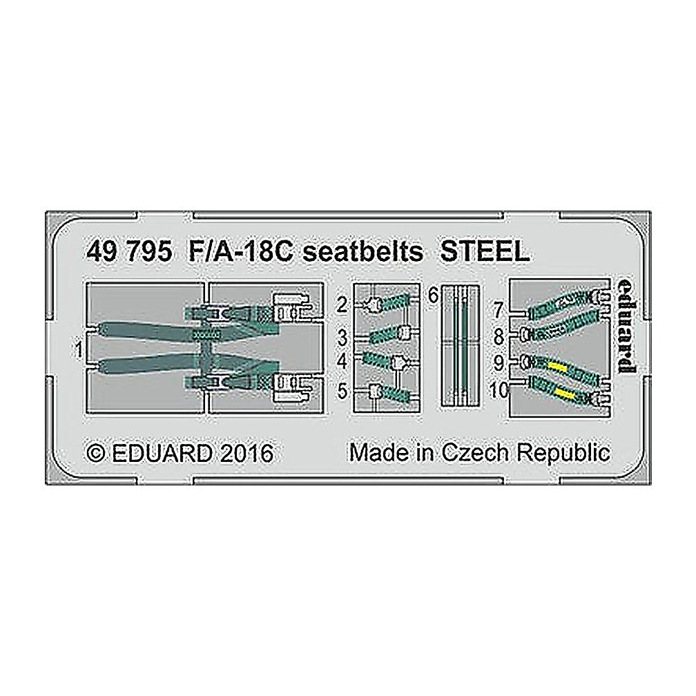 eduard 49795 1 48 seatbelts f a 18c steel for kin pre painted