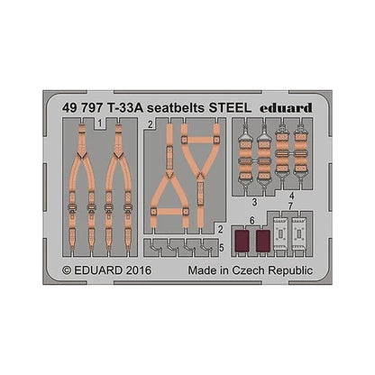eduard 49797 1 48 seatbelts t33a steel for lnr pre painted
