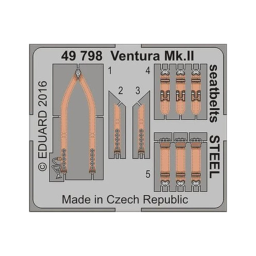eduard 49798 1 48 seatbelts ventura mk ii steel for rmg pre painted