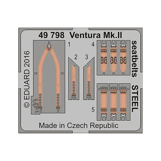 eduard 49798 1 48 seatbelts ventura mk ii steel for rmg pre painted