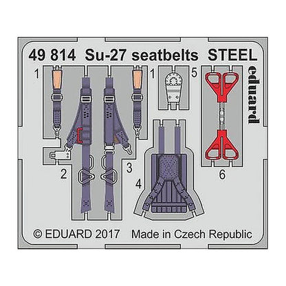 eduard 49814 1 48 seatbelts su27 steel for hbb pre painted