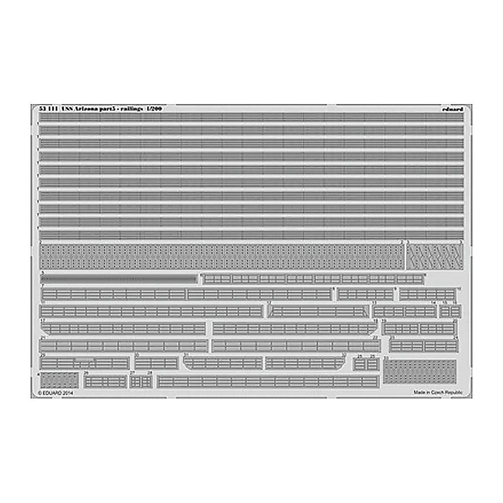 eduard 53111 1 200 uss arizona railings pt 5 for trp