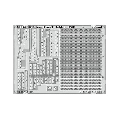 eduard 53125 1 200 uss missouri ladders pt 9 for trp