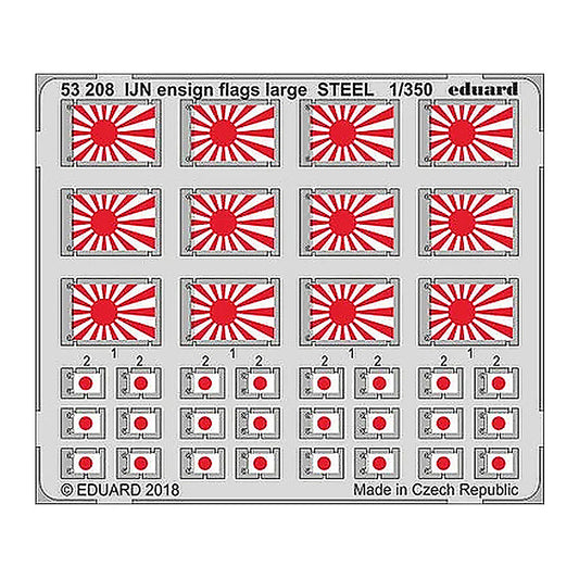 eduard 53208 1 350 ijn ensign flags steel pre painted