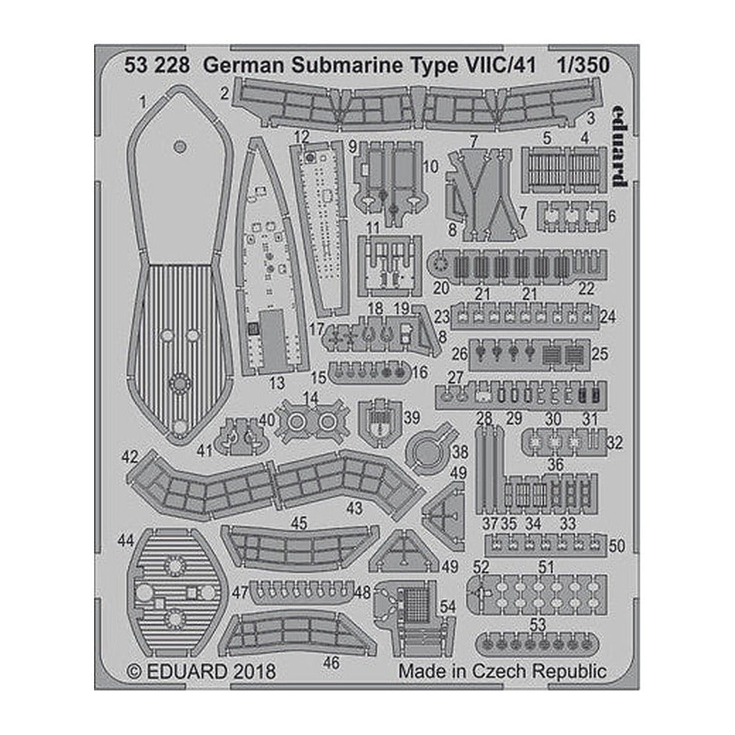eduard 53228 1 350 german submarine type viic 41 for rmg