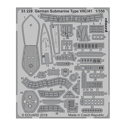 eduard 53228 1 350 german submarine type viic 41 for rmg