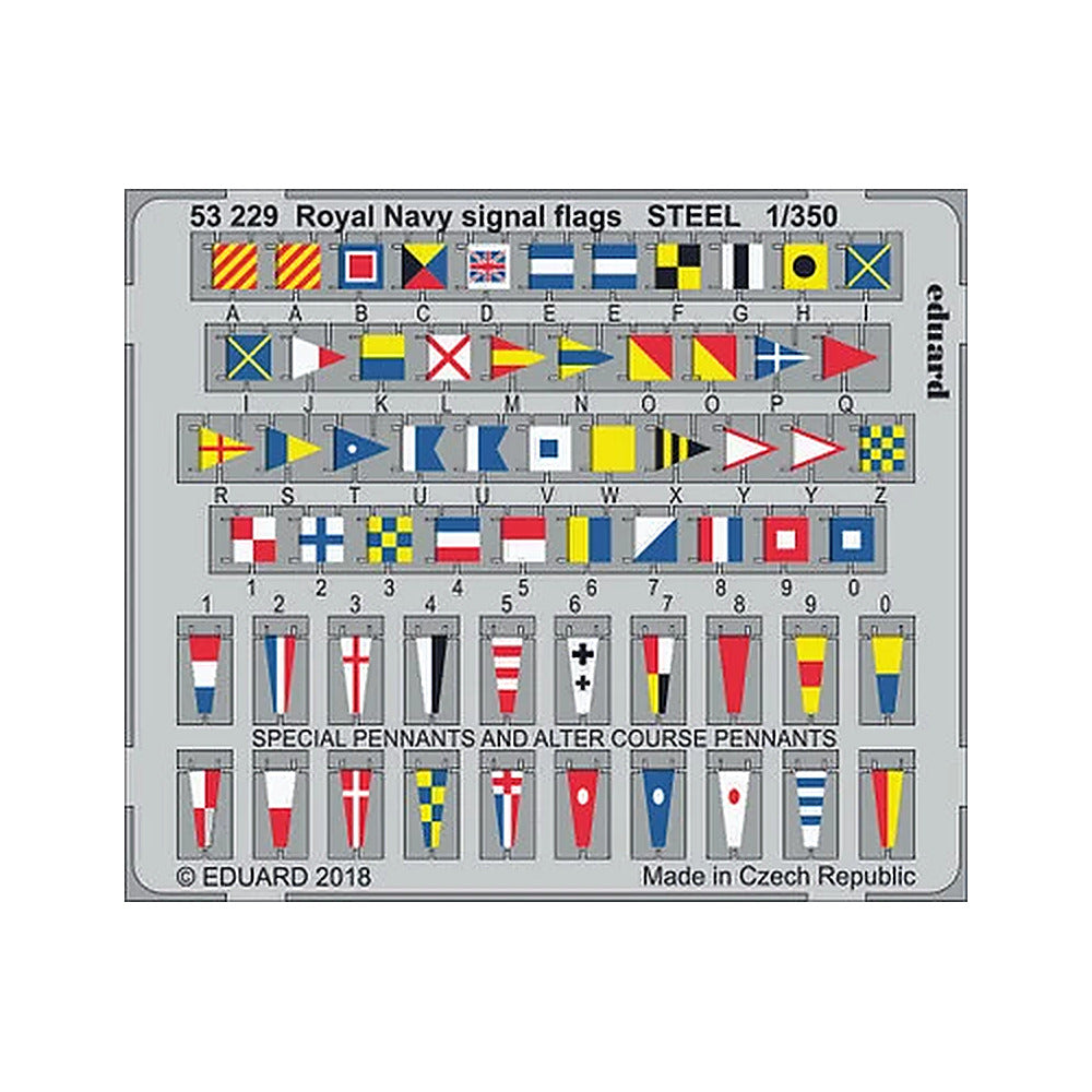 eduard 53229 1 350 royal navy signal flags steel pre painted