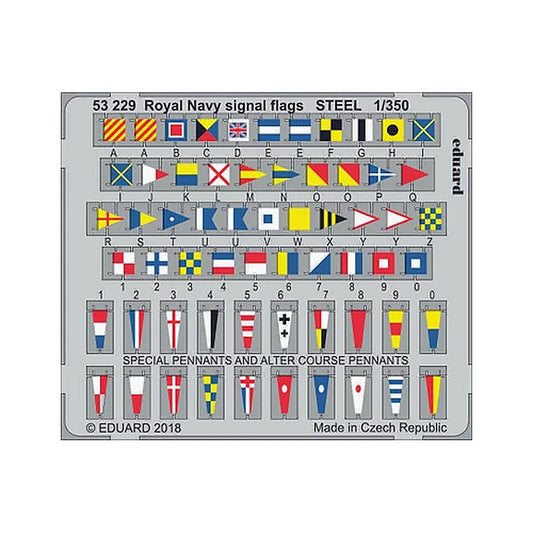 eduard 53229 1 350 royal navy signal flags steel pre painted