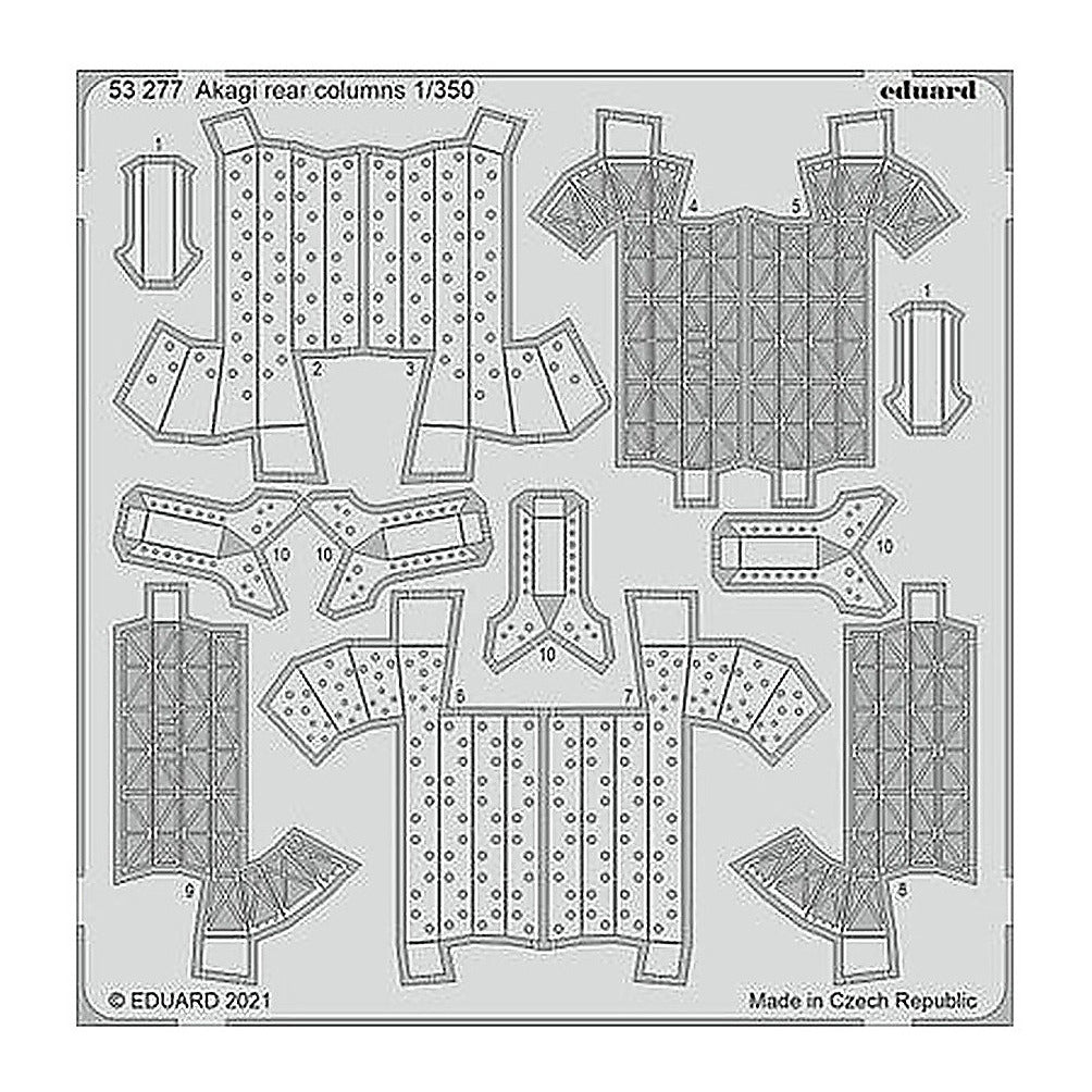 eduard 53277 1 350 akagi rear columns for hsg