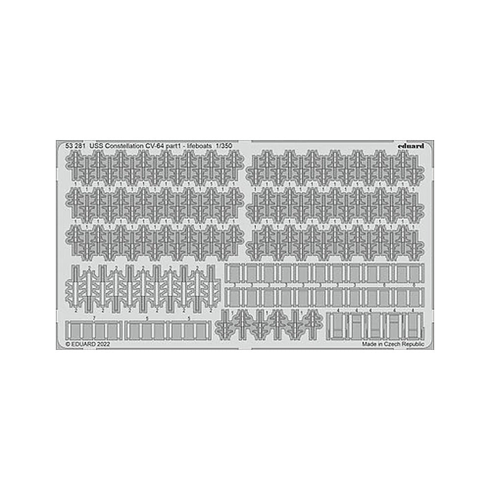 eduard 53281 1 350 uss constellation cv64 part 1 lifeboats for