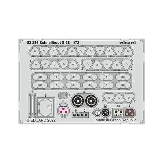 eduard 53286 1 72 schnellboot s 38 for fore hobby