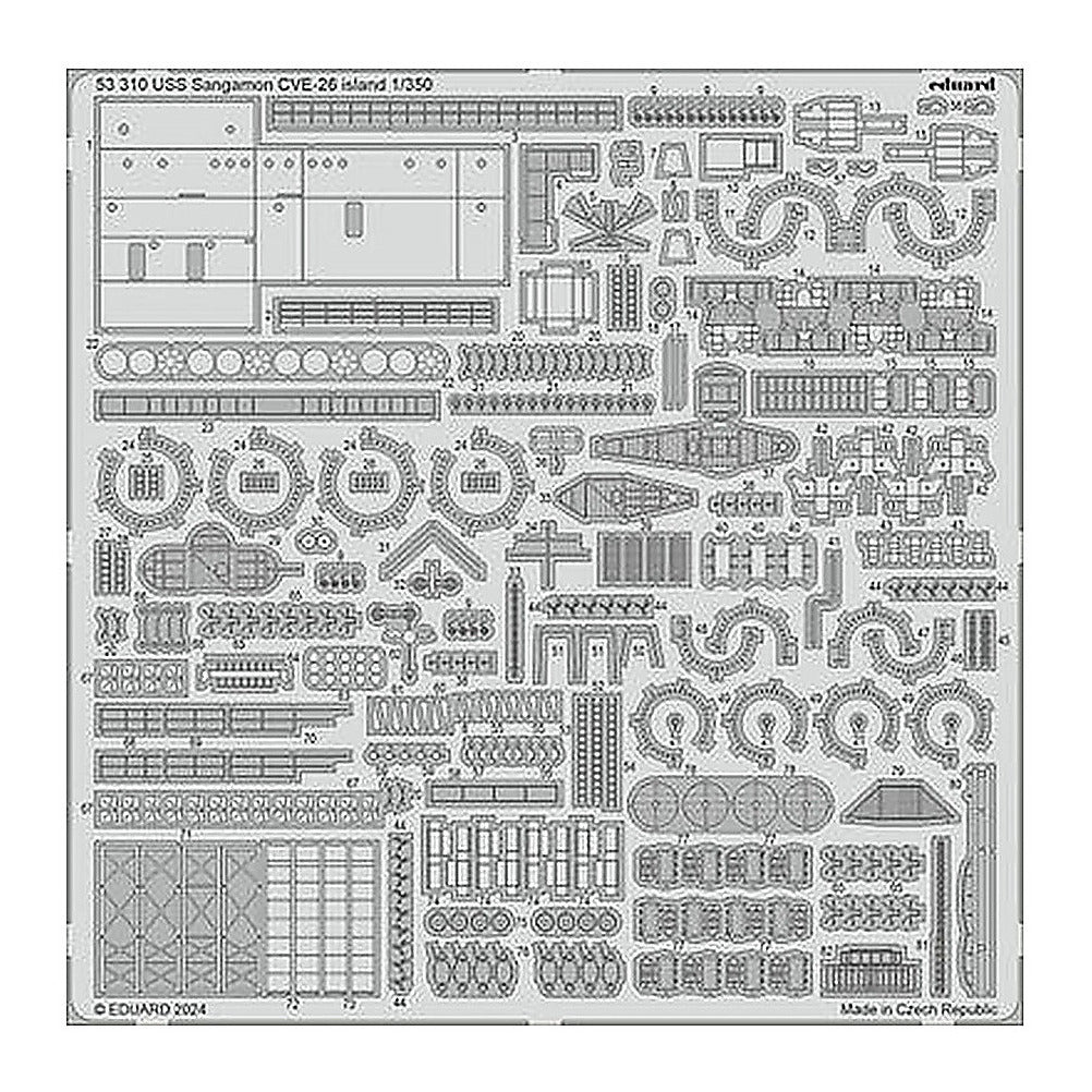 eduard 53310 1 350 uss sangamon cve 26 island photo etched set