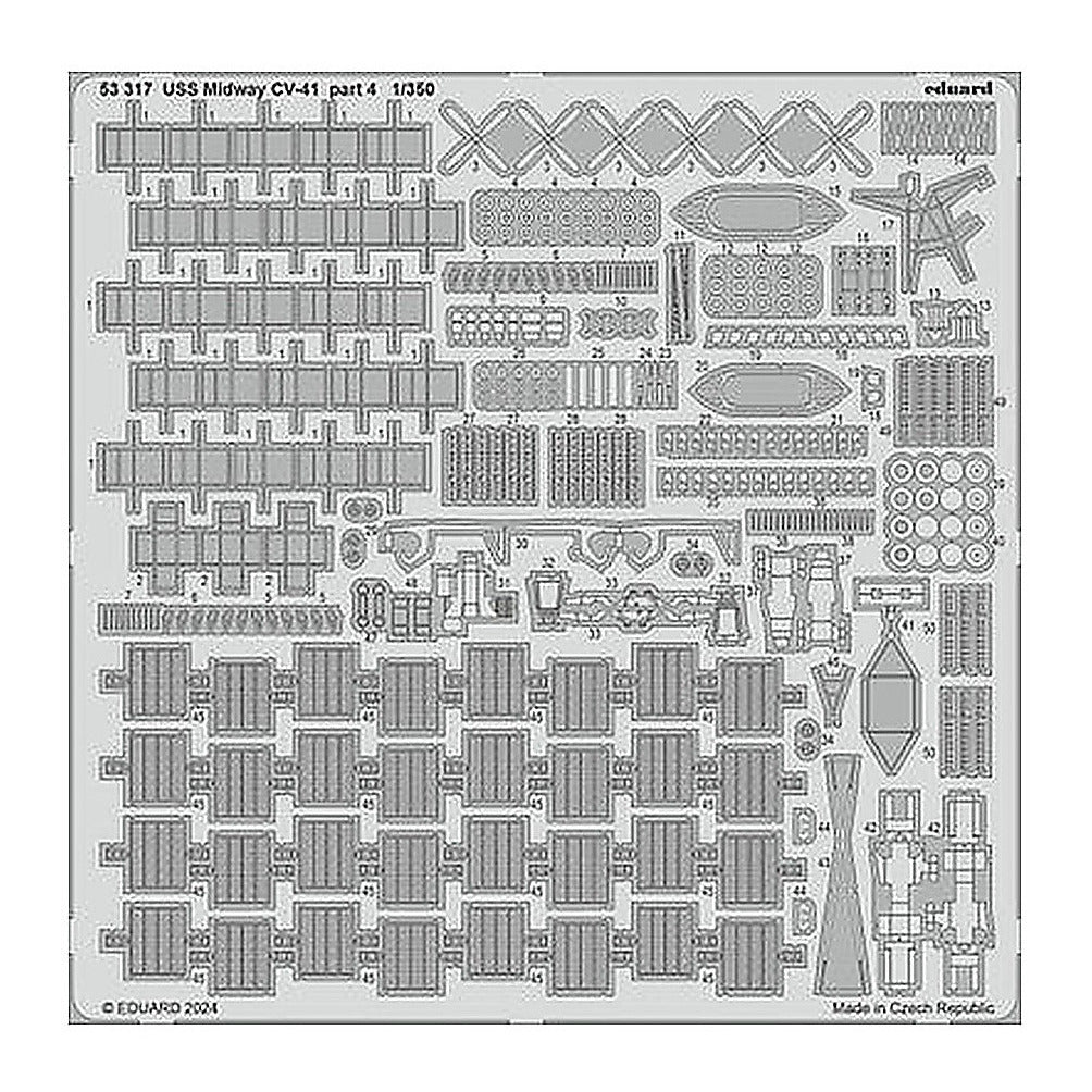 eduard 53317 1 350 uss midway cv 41 part 4 photo etched set for