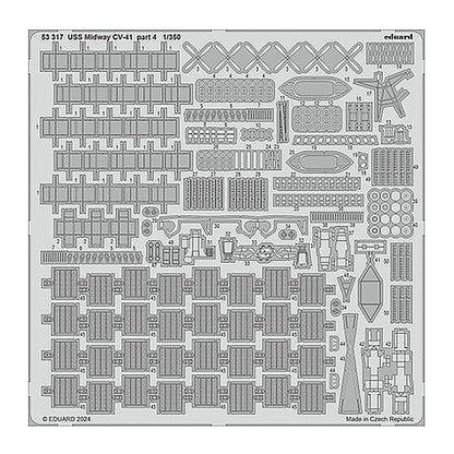 eduard 53317 1 350 uss midway cv 41 part 4 photo etched set for