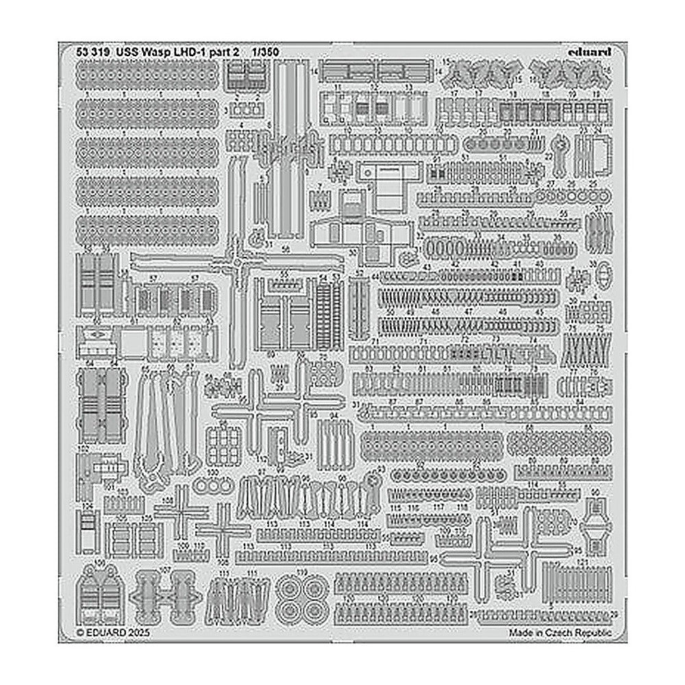 eduard 53319 1 350 uss wasp lhd 1 part 2 photo etch for trumpeter