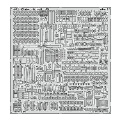 eduard 53319 1 350 uss wasp lhd 1 part 2 photo etch for trumpeter