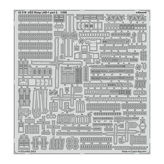eduard 53319 1 350 uss wasp lhd 1 part 2 photo etch for trumpeter
