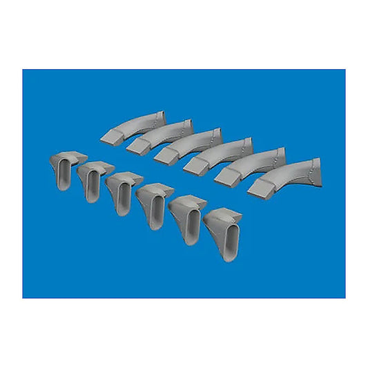 eduard 624005 1 24 spitfire mk viii exhaust fishtail print brassin