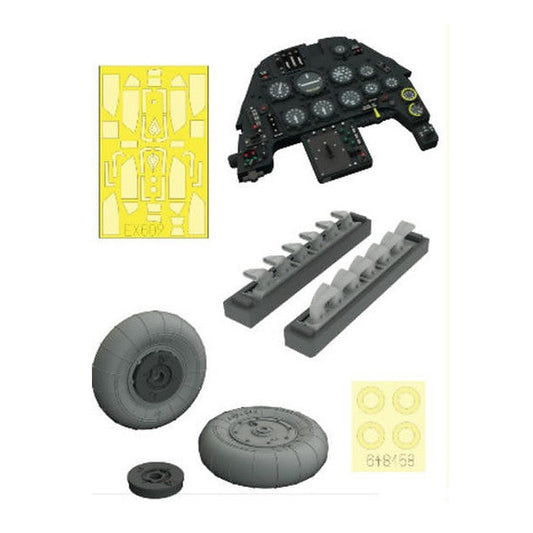 eduard 644046 1 48 look w late wheels for edu pe resin