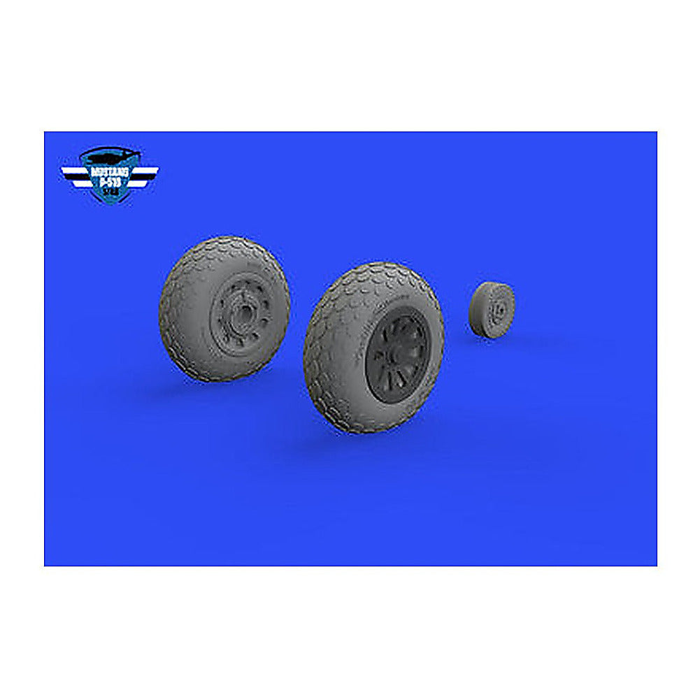 eduard 648987 1 48 p 51b c wheels oval tread 1 48