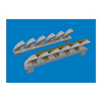 eduard 672406 1 72 bf 109g 6 exhaust stacks print brassin for tamiya