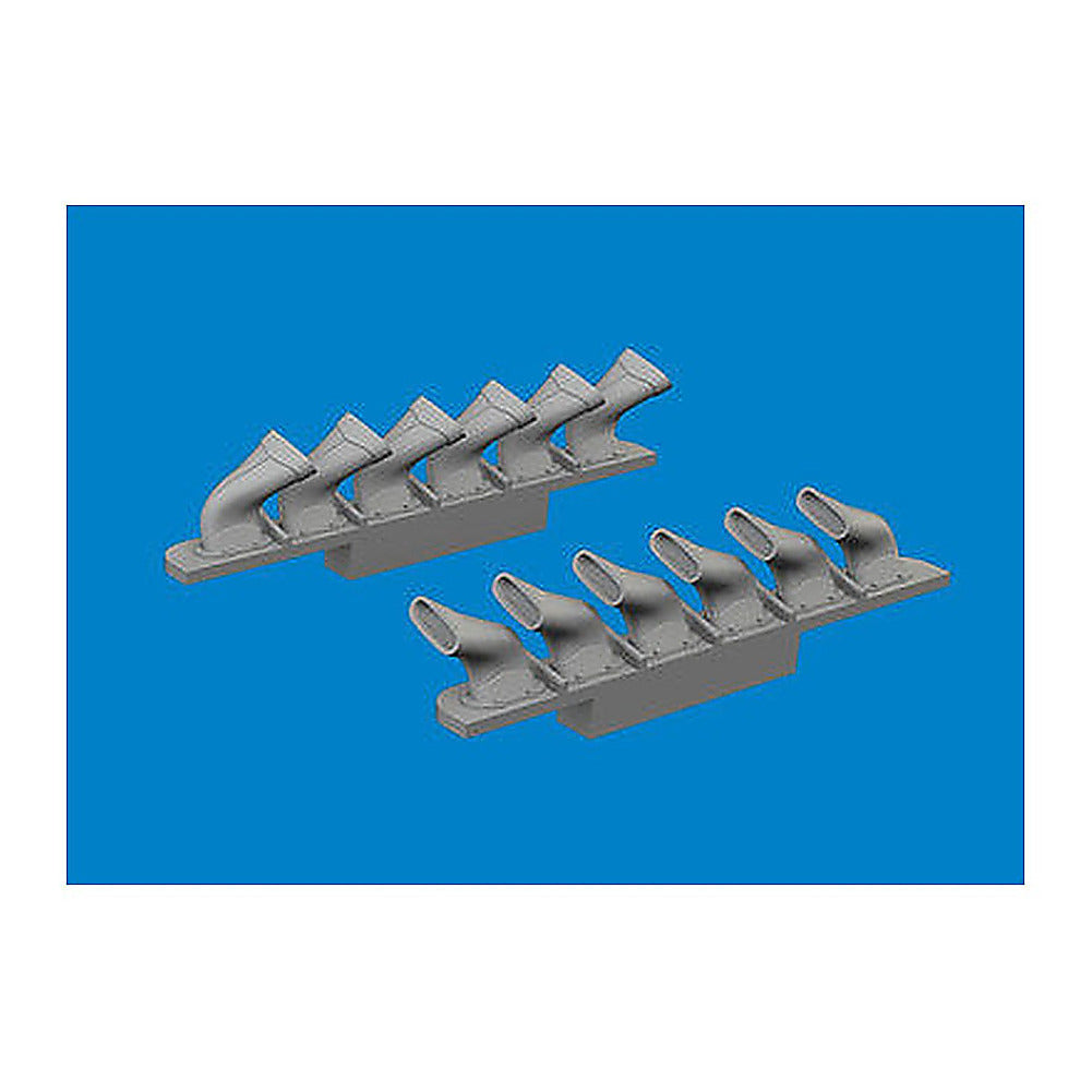 eduard 672410 1 72 spitfire mk v six stacks exhaust fishtail print