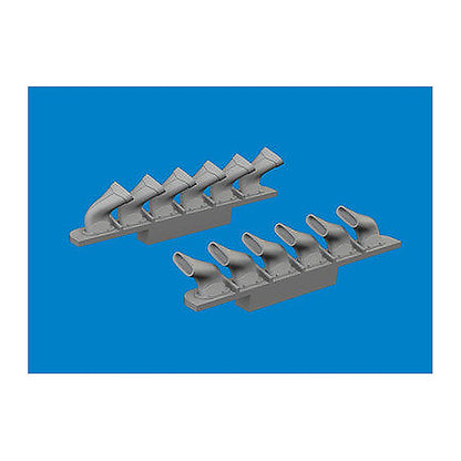 eduard 672410 1 72 spitfire mk v six stacks exhaust fishtail print