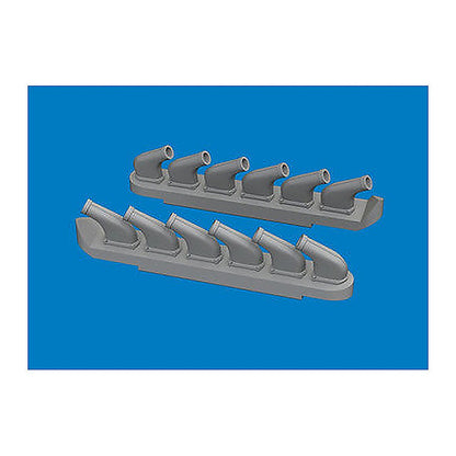 eduard 672445 1 72 p 51d exhaust stacks print brassin for arma hobby