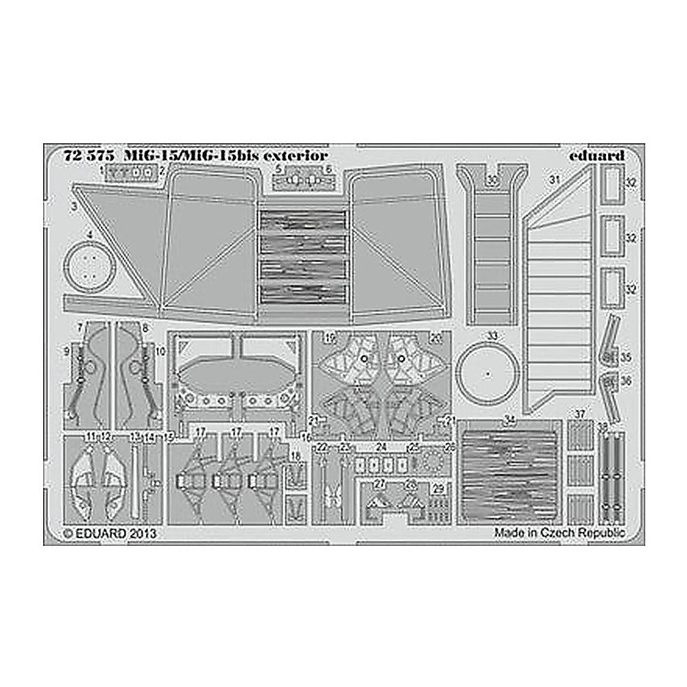 eduard 72575 1 72 mig 15 mig 15bis exterior for eduard