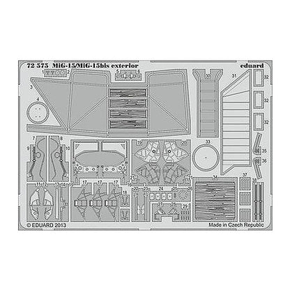 eduard 72575 1 72 mig 15 mig 15bis exterior for eduard