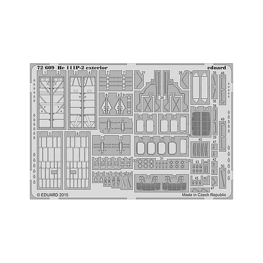 eduard 72609 1 72 he 111p 2 exterior photo etched set for airfix