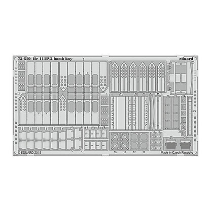 eduard 72610 1 72 he 111p 2 bomb bay photo etched set for airfix