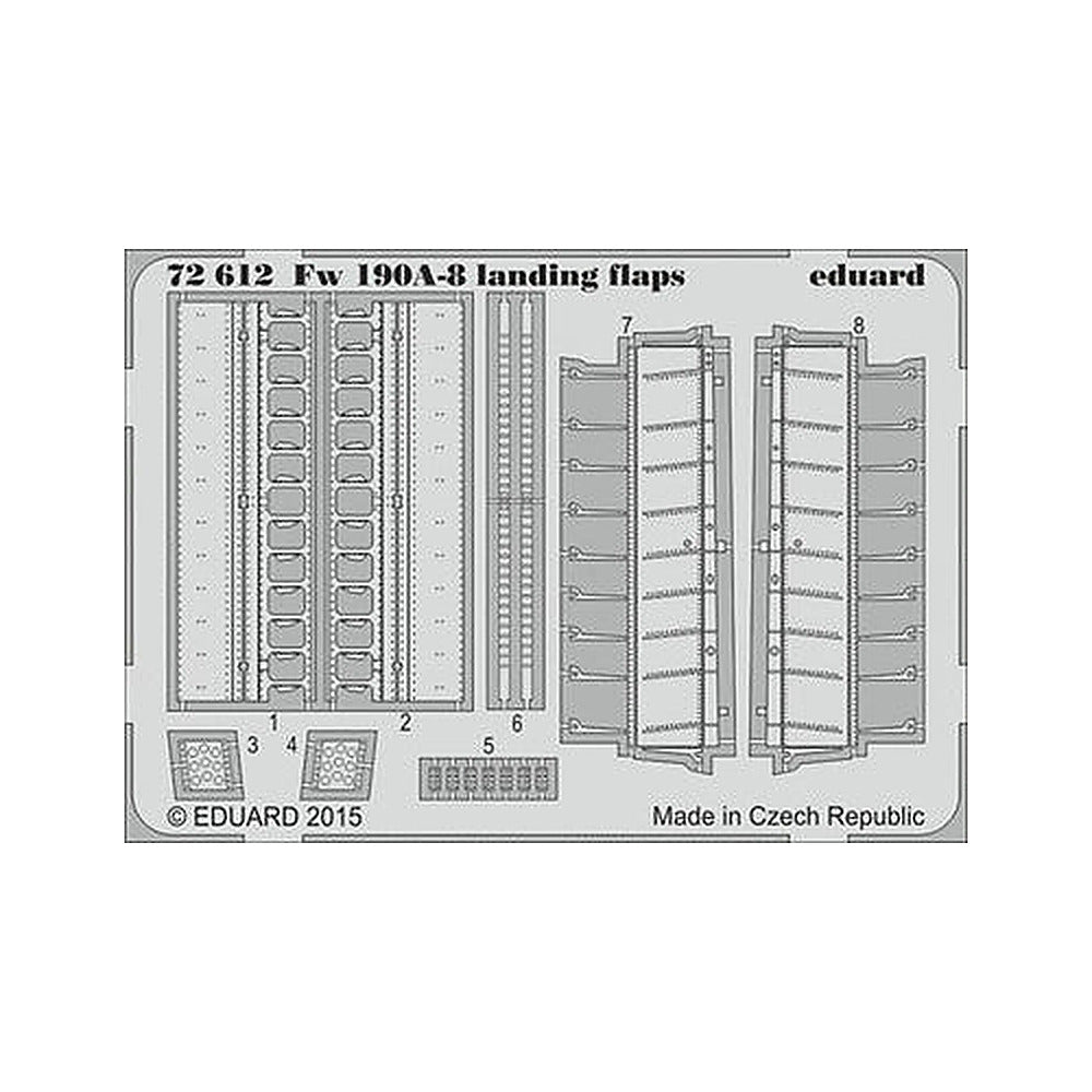 eduard 72612 1 72 landing flaps for edu photo etch detail set