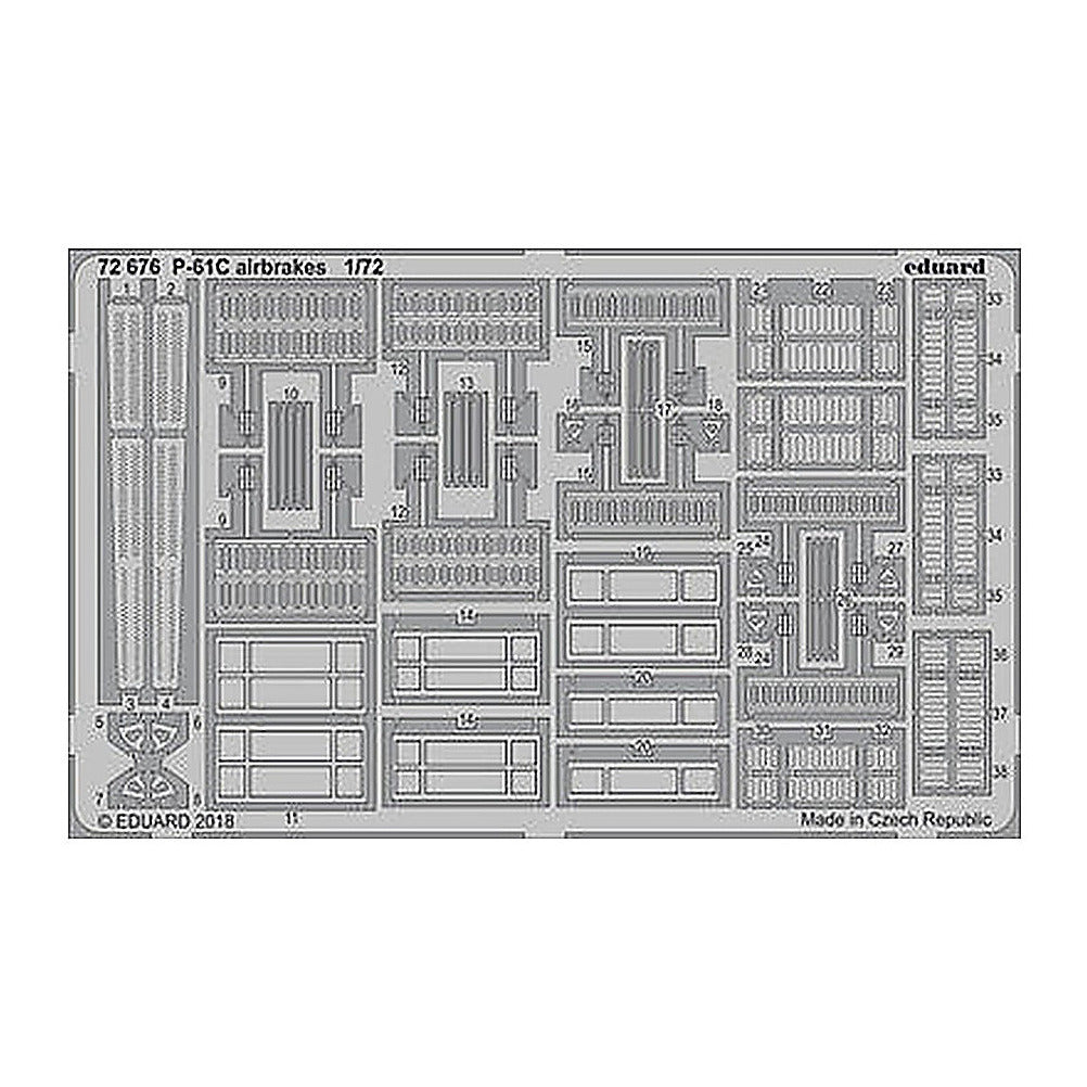 eduard 72676 1 72 p 61c airbrakes for hobby boss